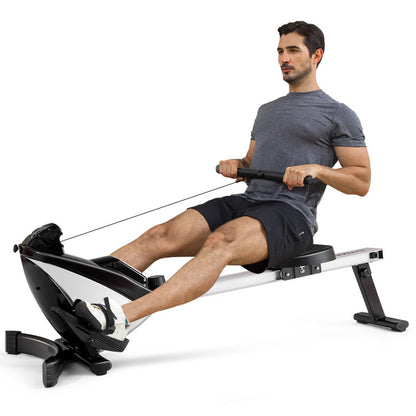 Foldable Magnetic Rowing Machine with Adjustable Oxygen Resistance