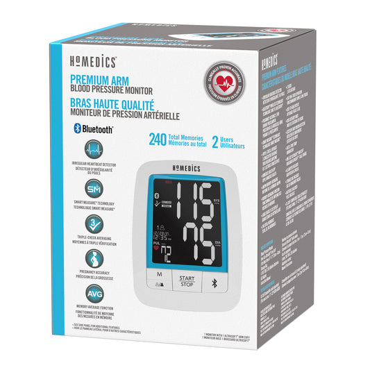 Homedics Bluetooth Upper Arm Blood Pressure Monitor
