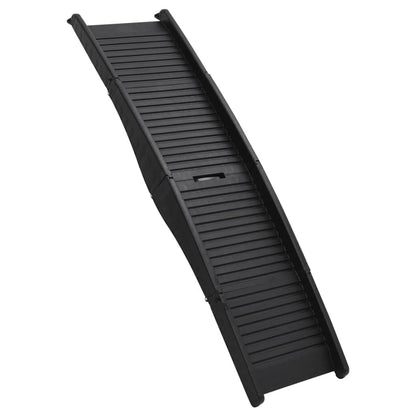 Portable Folding Dog Ramp - Black, 60.2" x 15.7" x 4.9" - Durable Plastic Construction