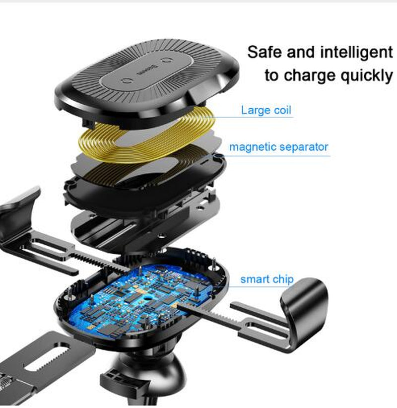 Dual Function Wireless Charging Car Bracket with Gravity Mount