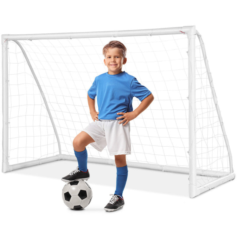 Durable Soccer Goal with Sturdy UPVC Frame and Resilient High-Strength Netting