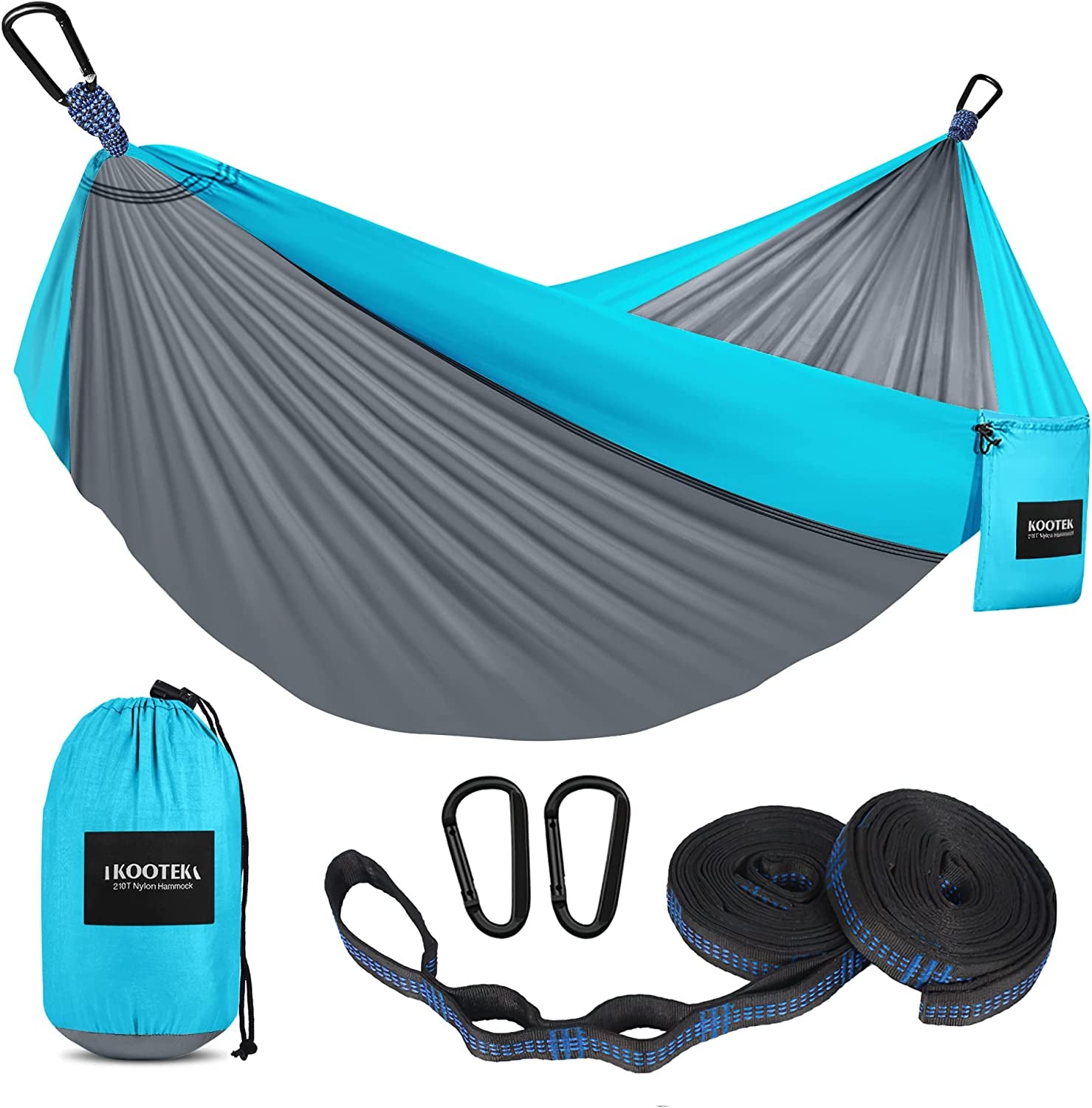 Portable Double and Single Camping Hammocks - Essential Outdoor Accessories for Backpacking, Travel, Beach, Backyard, Patio, and Hiking