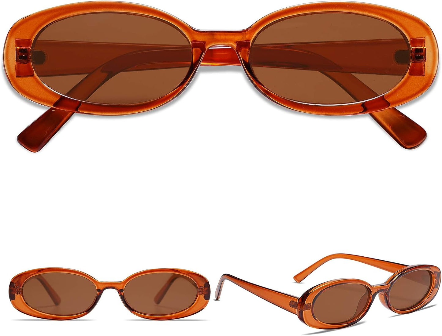 Polarized Retro Oval Sunglasses for Women and Men Small 90S Style VL9580