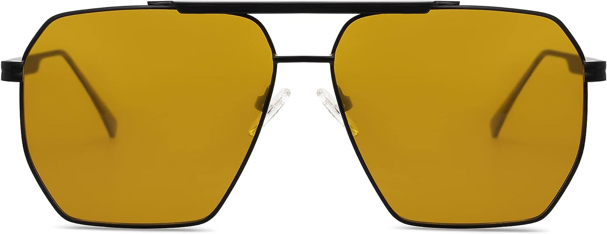 Retro Oversized Square Polarized Sunglasses for Women and Men Vintage Shades UV400 Classic Large Metal Sun Glasses
