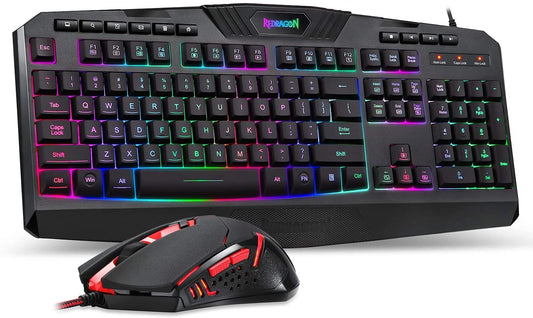 Enhanced Gaming Keyboard and Mouse Set with RGB Backlighting, Programmable Functions, and Improved Features [New and Improved Version]
