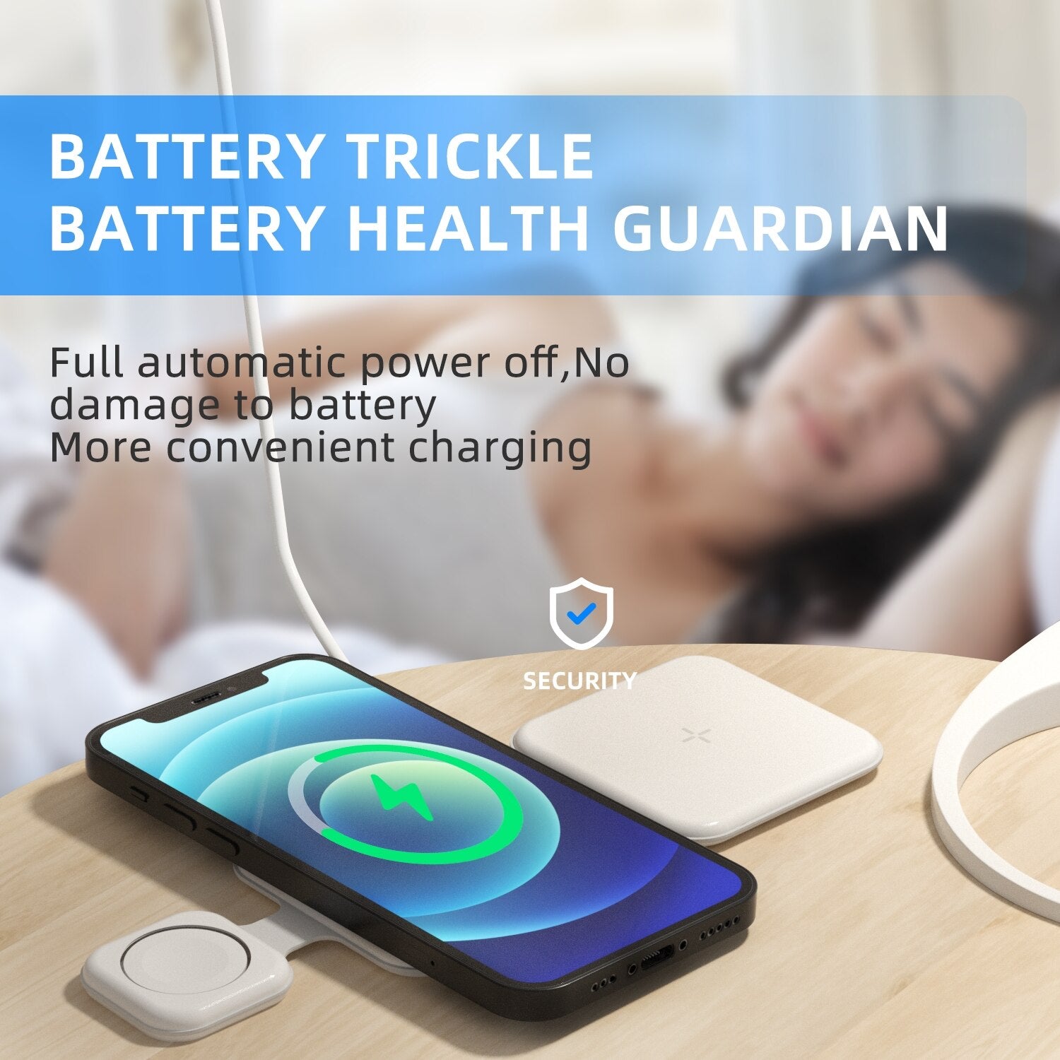 Multi-Device Magnetic Foldable Wireless Charging Station with 3-in-1 Capability