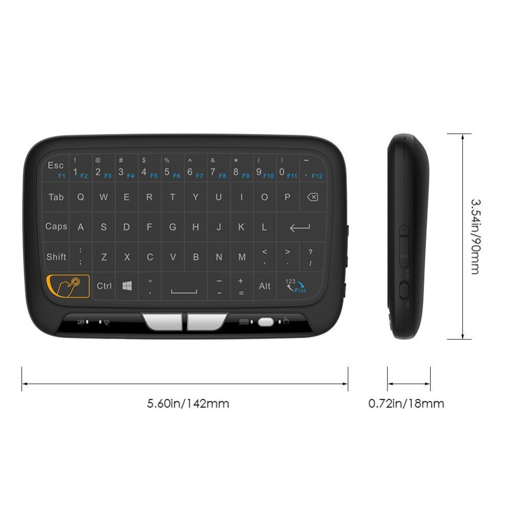Compact Mini H18 Wireless Keyboard - 2.4Ghz Airfly Mouse, Remote Control, Touchpad 