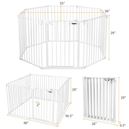 Premium Metal Play Yard with Adjustable Panel for Baby Safety