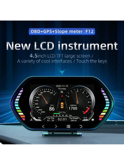 Professional title: "Advanced OBD2 Multi-Data Monitor with Head-Up Display - Accurate and Fast Response - Plug and Play HUD - Digital OBDII Speedometer for Cars 2008 and After (F12)"