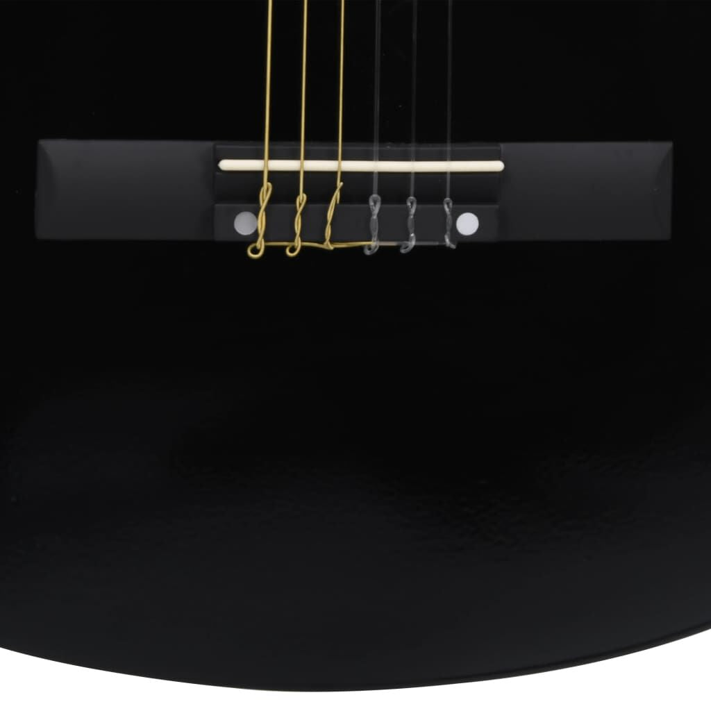 38" Black Western Classical Cutaway Guitar with 6 Strings
