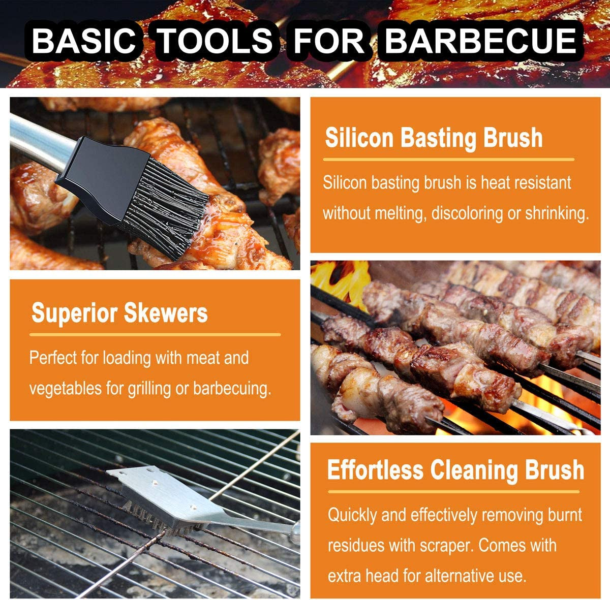 Professional Grade 31-Piece Stainless Steel BBQ Grilling Tool Set with Storage Bag - Ideal for Camping, Tailgating, and Father's Day - For Men and Women
