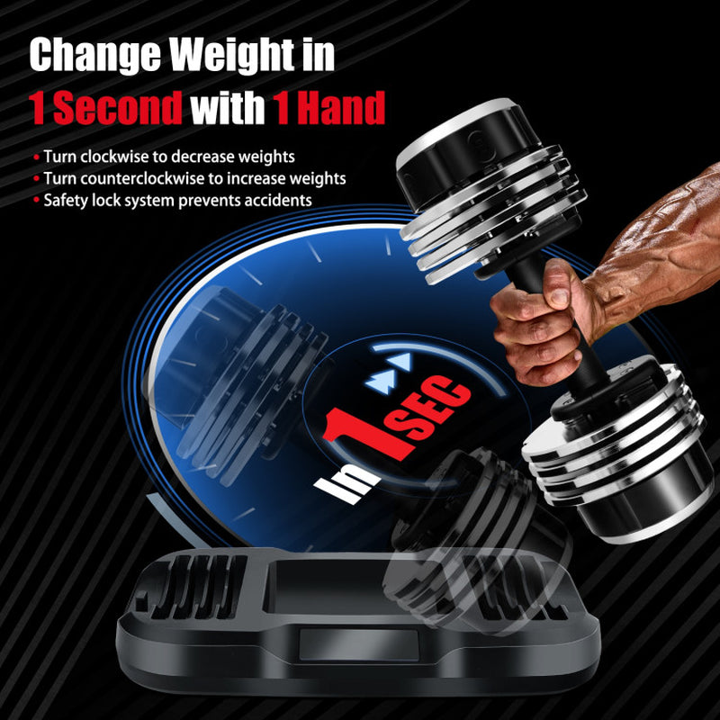Multi-Functional Dumbbell Set with Weight Adjustability and Enhanced Grip Handle