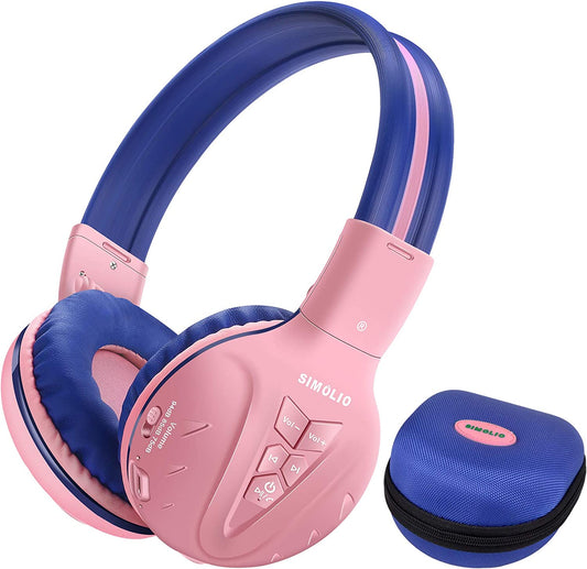 Volume Limited Bluetooth Kids Headphones with Share Jack - Wireless Headsets for Kids, Compatible with iPad/iPhone/Kindle/Tablets/Car