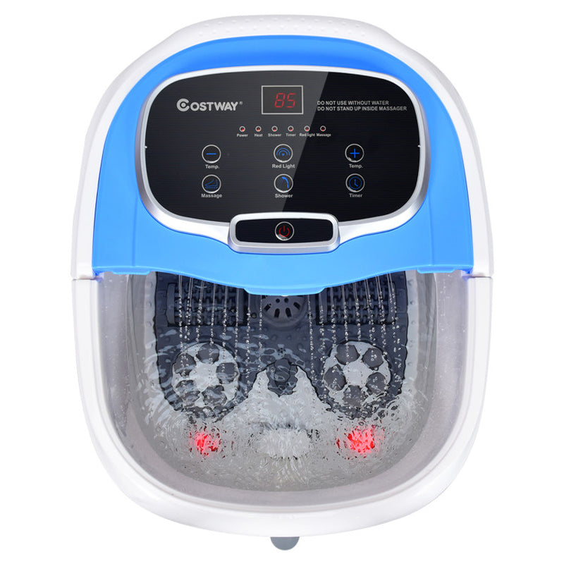 Compact and Versatile Motorized Foot Spa Bath with Built-In Heating and Massaging Functions