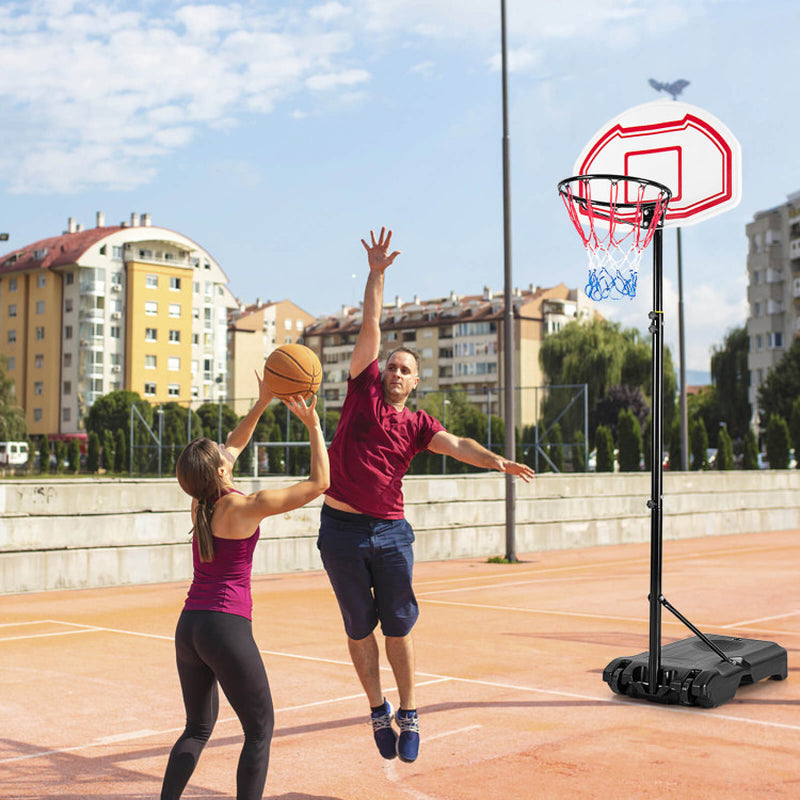 Premium Height Adjustable Basketball Hoop Set with Dual Nets and Sturdy Fillable Base