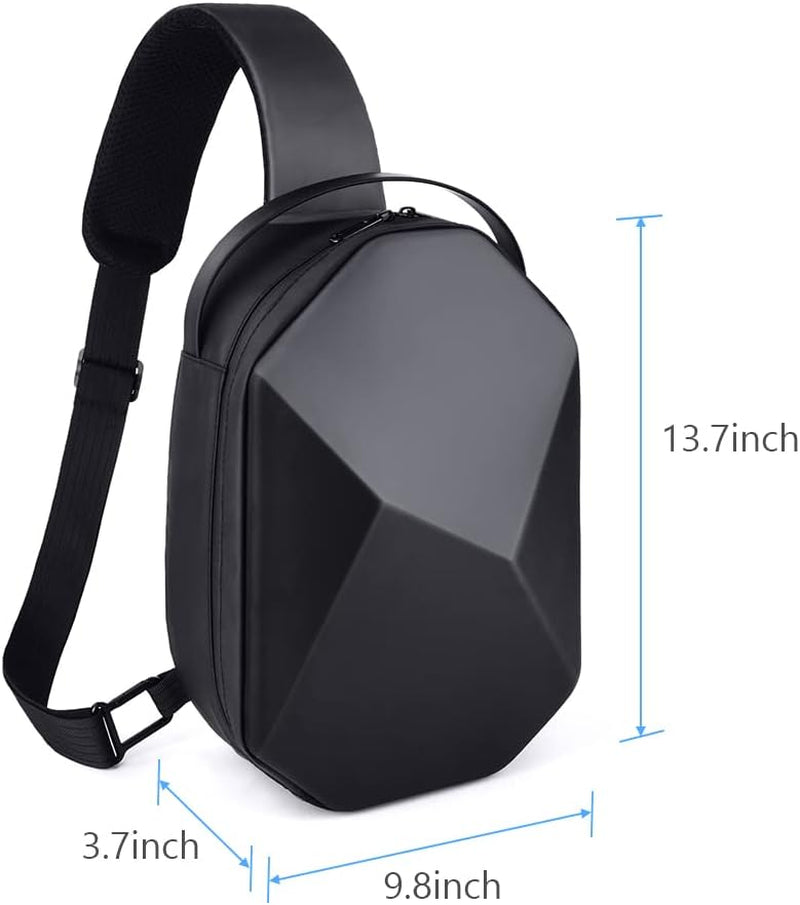 Protective Hard Carrying Case for Oculus Quest 2 VR Headsets and Controllers, Waterproof Crossbody Shoulder Chest Backpack with Elite Strap 