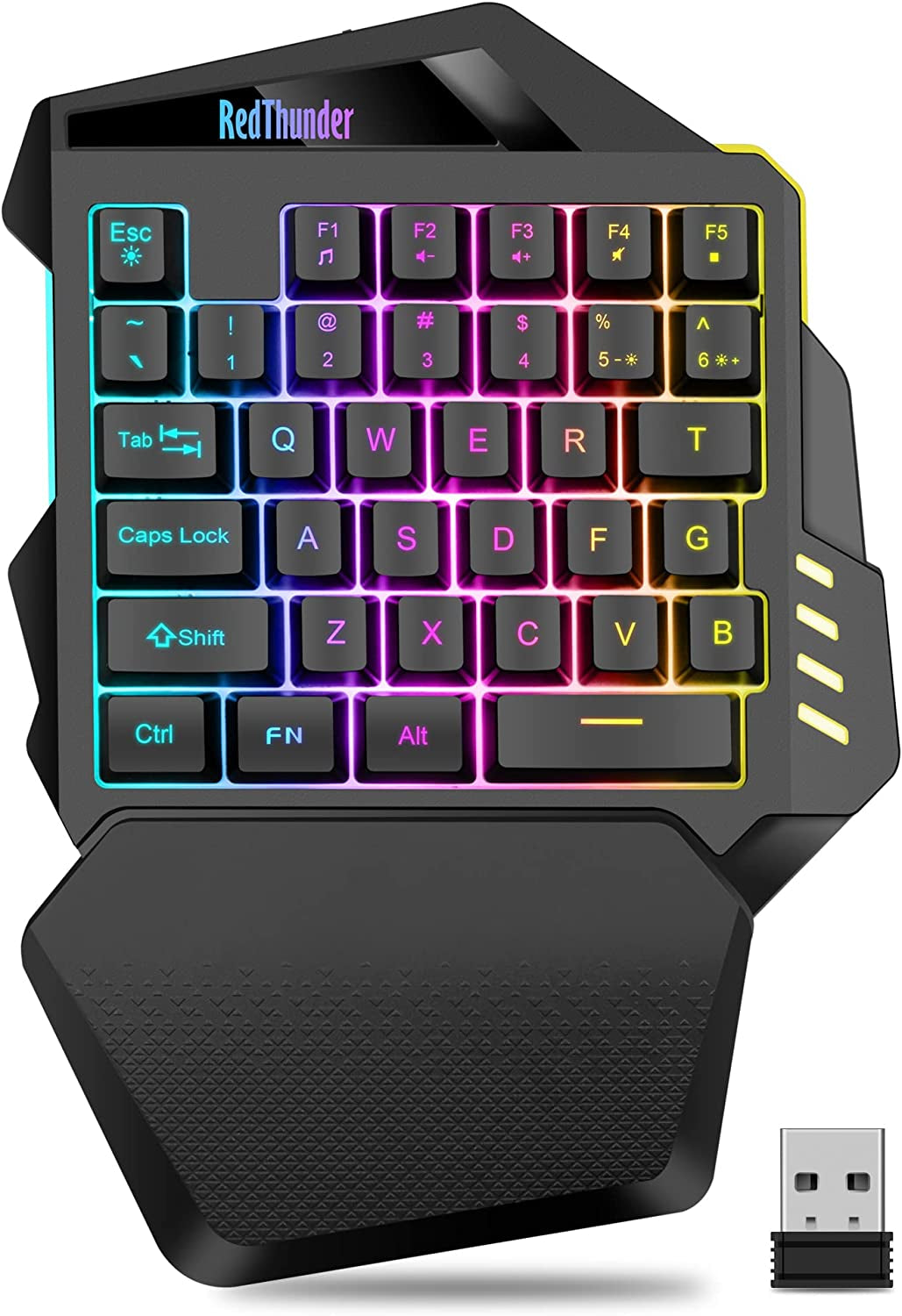 Rechargeable 2.4GHz RGB Backlit Wireless Gaming Keyboard with Mini Keypad - Optimized for PC Gamers