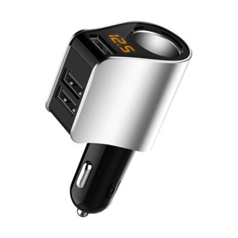 Multi-Function Car Fast Charge USB Adapter with Cigarette Lighter Socket for Three Devices