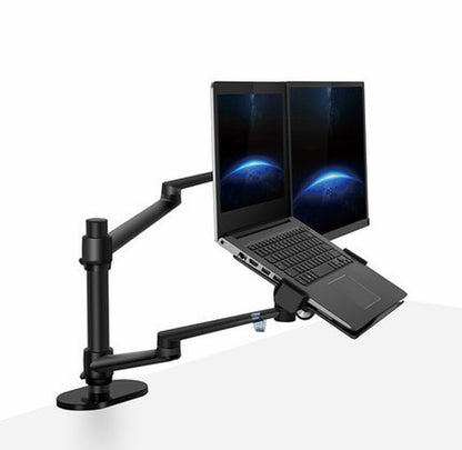Ergonomic Aluminum Multifunction Desk Laptop Stand - Full Motion Monitor Holder and Column Bar