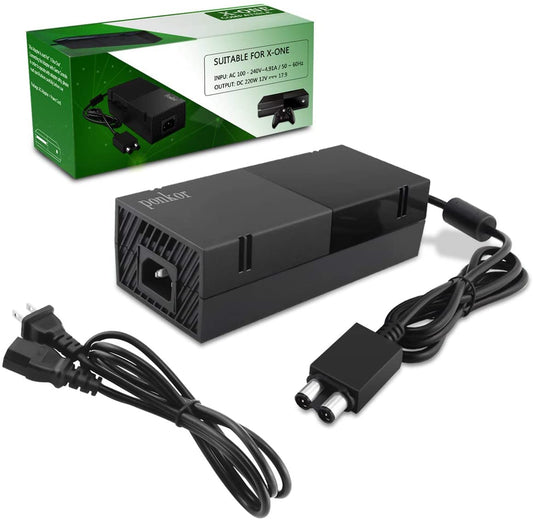 Xbox One Power Supply: High-Quality AC Cord Replacement Power Brick Adapter, Universal 100-240V Voltage Compatibility