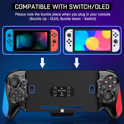 Professional Grade Switch Controllers: One Piece Joy Pad Replacement for Switch Pro Controller with Adjustable TURBO Function