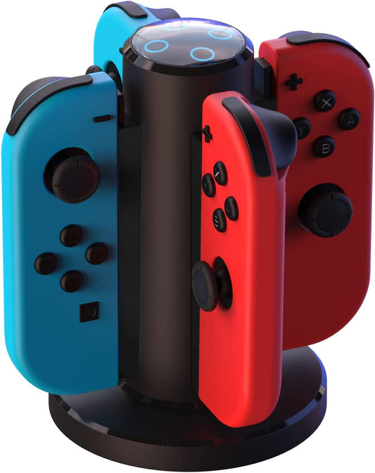 4-in-1 Joycon Charging Dock for Switch Controller and Switch Accessories, Compatible with Switch Joycon, Includes Micro-USB Cord
