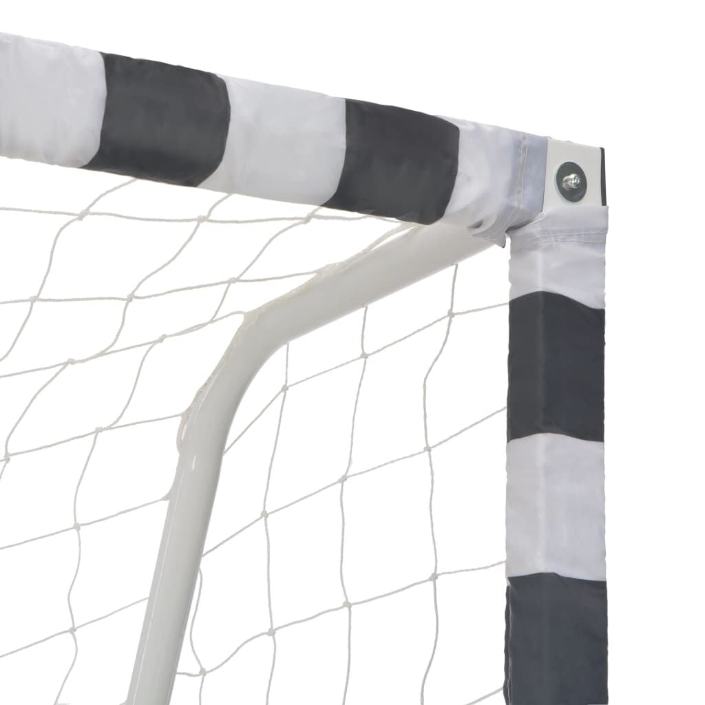 Metal Black and White Soccer Goal - 118.1" X 63" X 35.4"