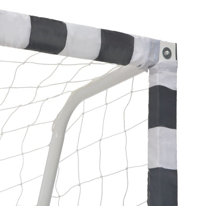 Metal Black and White Soccer Goal - 118.1" X 63" X 35.4"