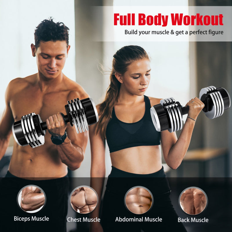 Multi-Functional Dumbbell Set with Weight Adjustability and Enhanced Grip Handle