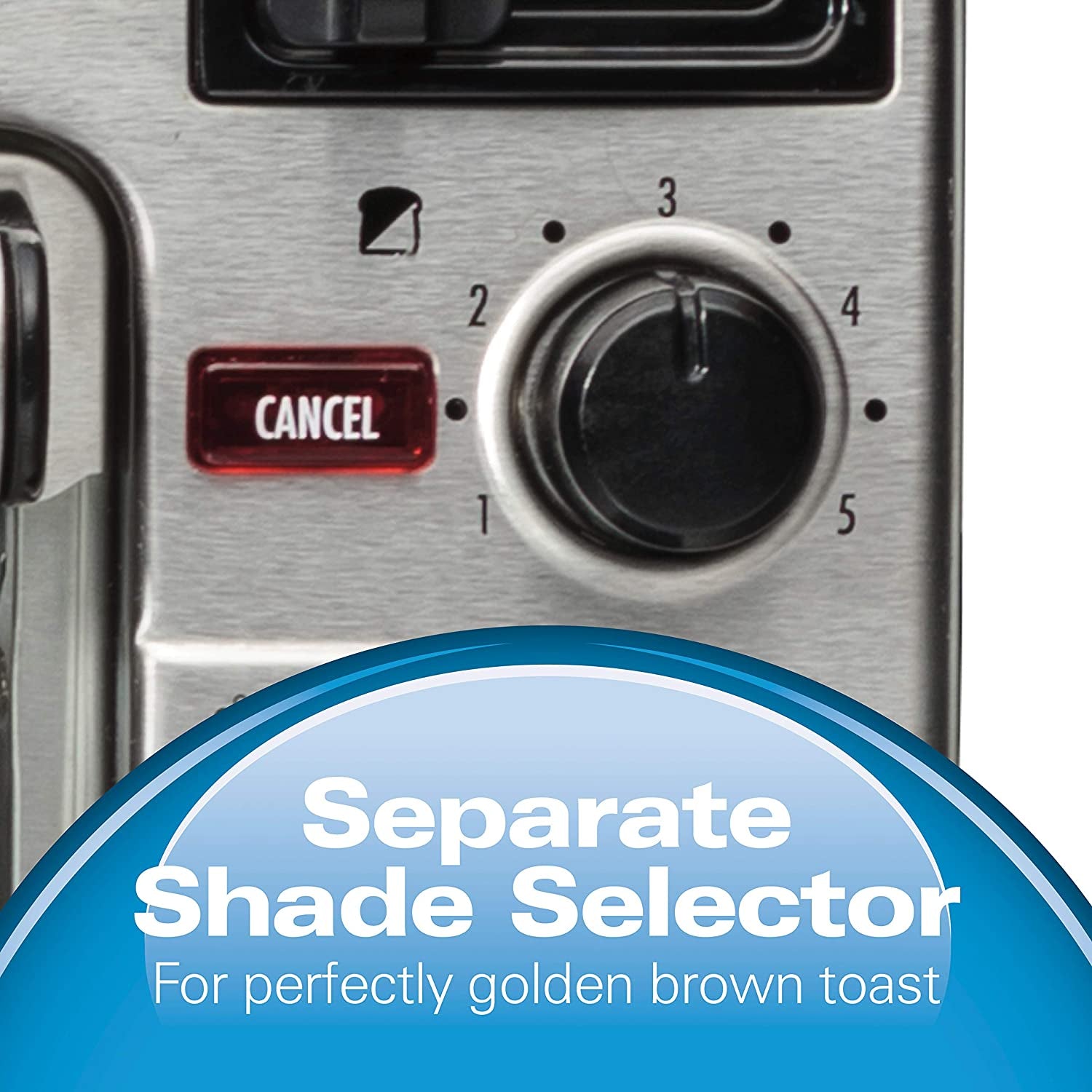 Multifunctional Stainless Steel Countertop Toaster Oven with Long Slot 2 Slice Toaster, 60 Minute Timer, Automatic Shut Off, and Shade Selector