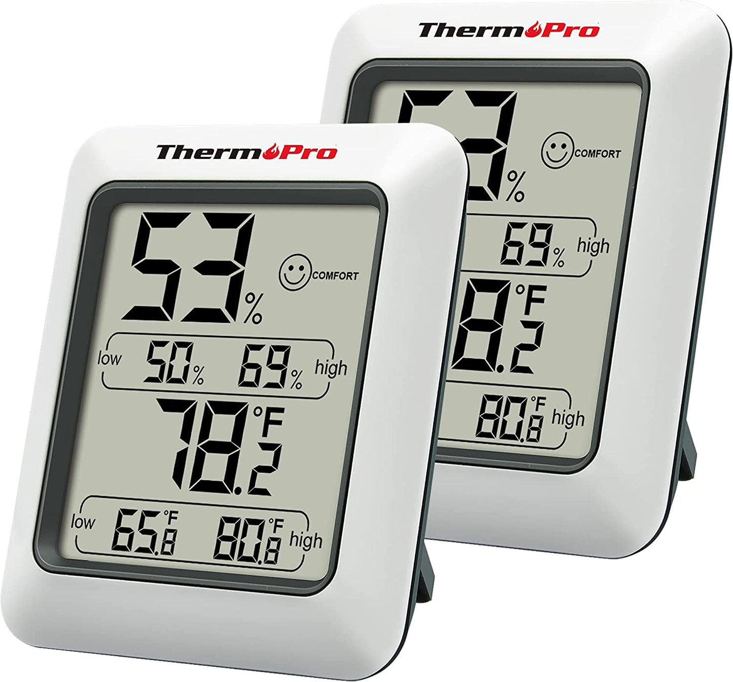 Professional-Grade Dual Digital Hygrometer and Room Thermometer with Temperature and Humidity Monitor