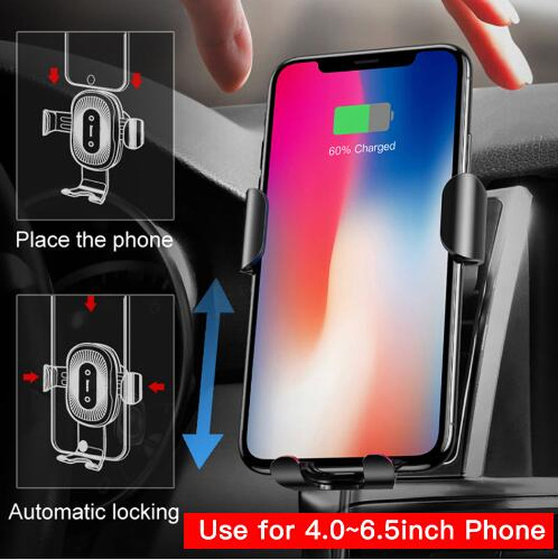 Dual Function Wireless Charging Car Bracket with Gravity Mount