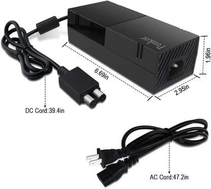Xbox One Power Supply: High-Quality AC Cord Replacement Power Brick Adapter, Universal 100-240V Voltage Compatibility