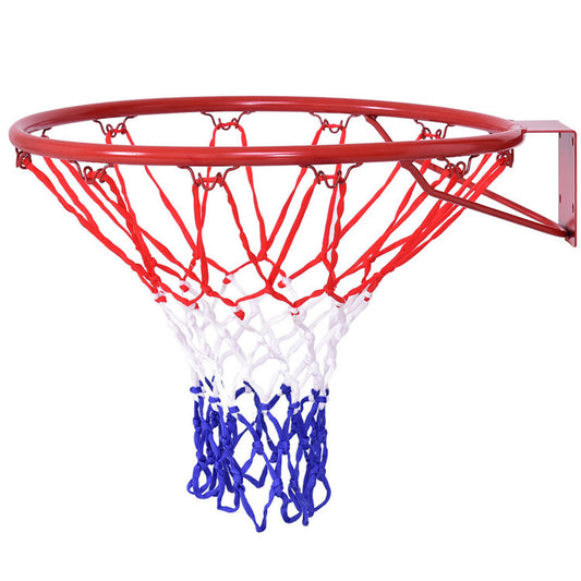 Durable 18 Inch Basketball Rim with Weather-Resistant Net Replacement