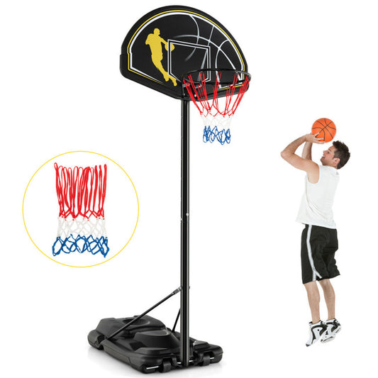 Portable Adjustable Basketball Goal Hoop System - Height Adjustable from 4.25 to 10 Feet