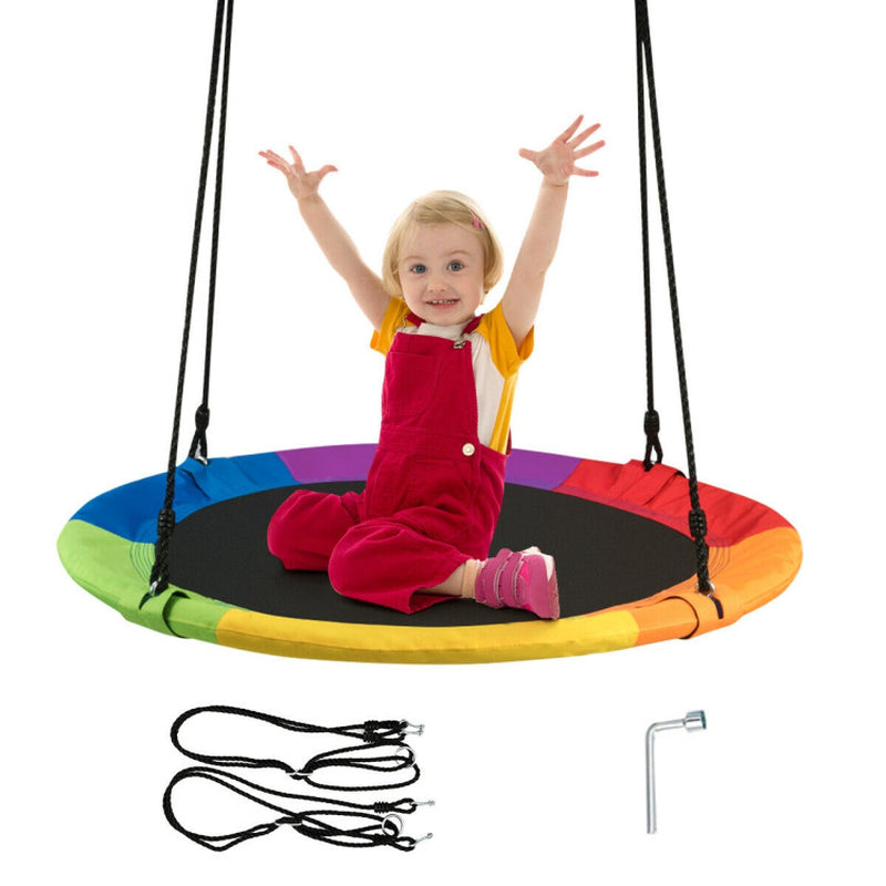 Outdoor Play Equipment: 40 Inch Flying Saucer Tree Swing for Children