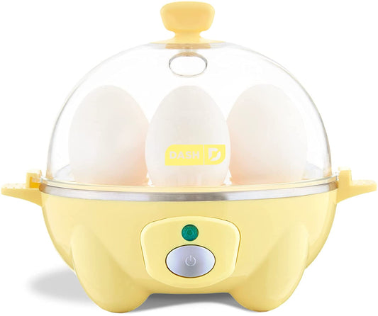 DASH Rapid Egg Cooker: 6 Egg Capacity Electric Cooker for Hard Boiled, Poached, Scrambled Eggs, or Omelets with Auto Shut off Feature - Yellow