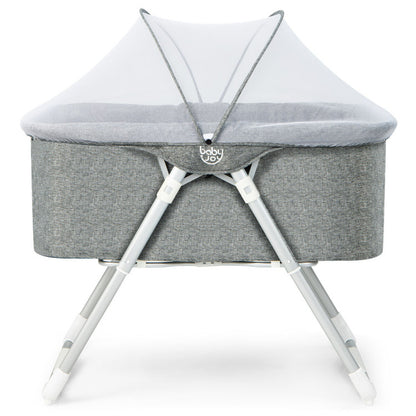 Versatile Baby Bassinet with Included Mattress and Protective Net