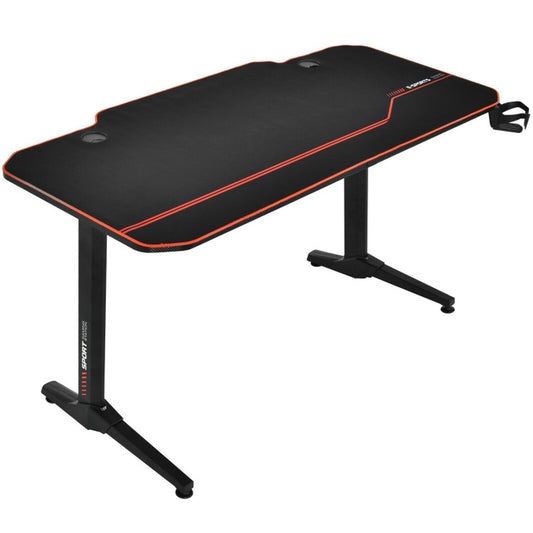 55 Inch Gaming Desk featuring Complimentary Carbon Fiber Surface Mouse Pad
