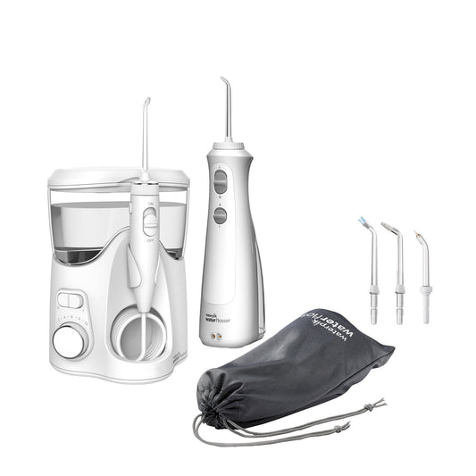 Waterpik Ultra Plus and Cordless Pearl Water Flosser Combo Pack - Optimal Oral Hygiene Solution