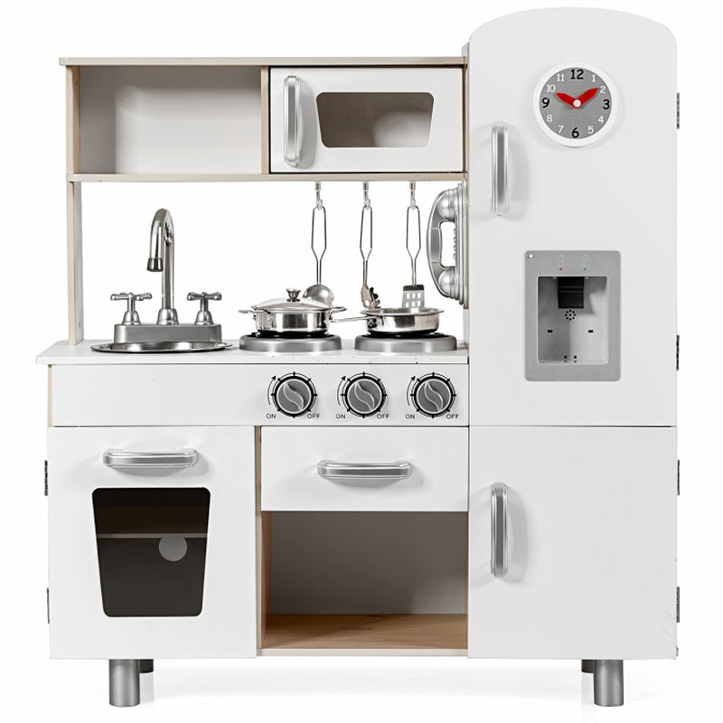 Classic Pretend Play Kitchen Set for Children with Functional Water Dispenser