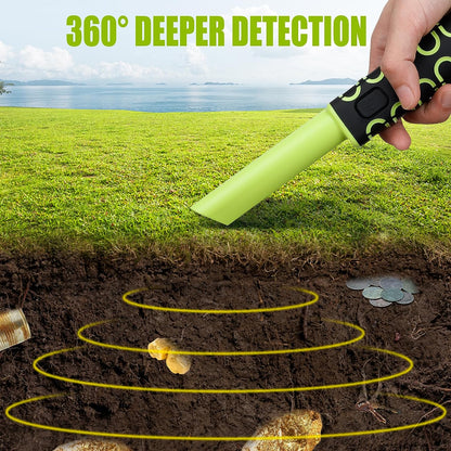 Metal Detector Pinpointer Fully Waterproof IP68, Metal Detector for Adults & Kids up to 50FT Underwater, 3 Modes Handheld Pinpointer Metal Detector with Battery & Holster for Treasure Hunting