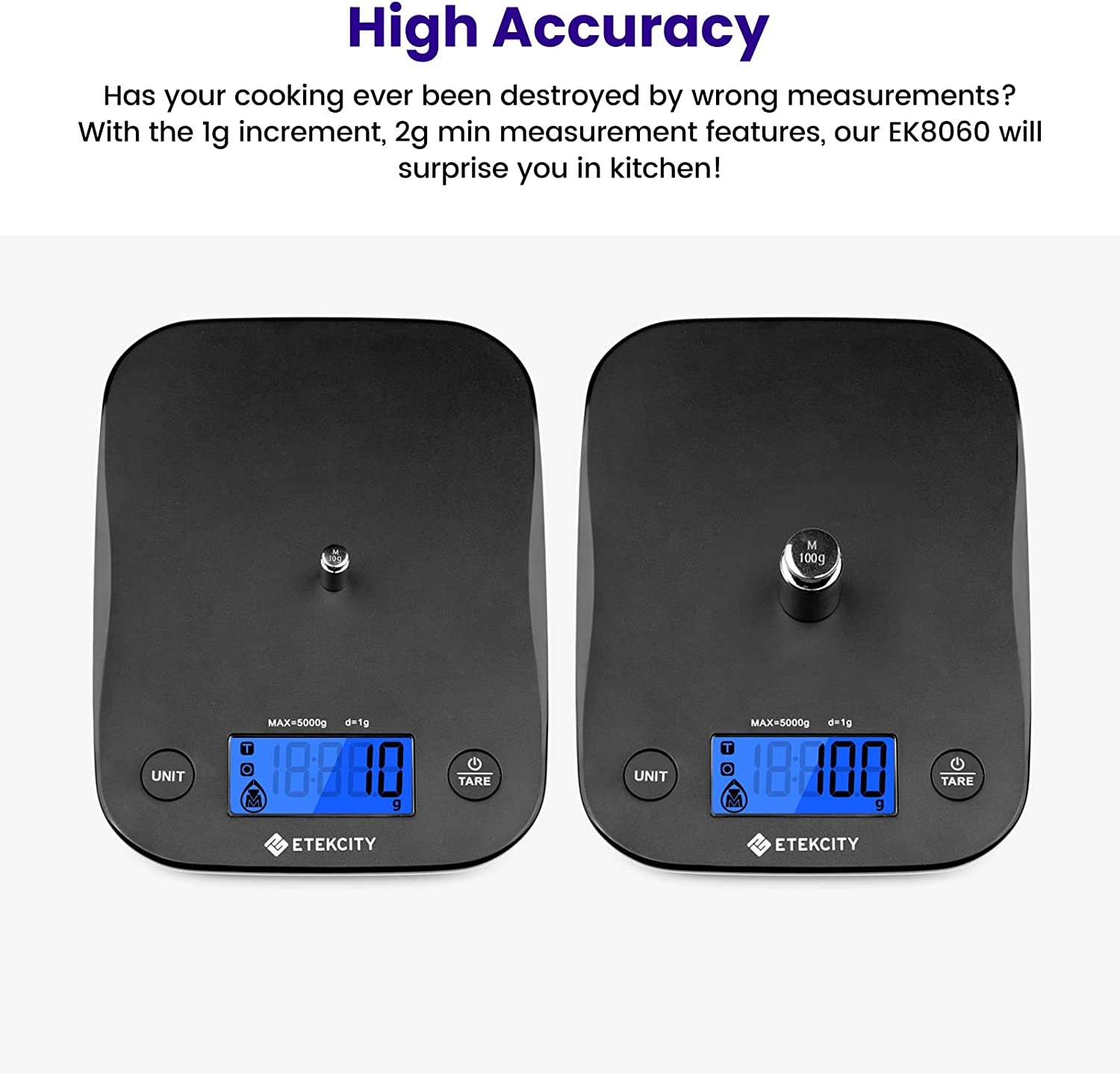 Digital Food Kitchen Scale for Precision Weight Measurement in Grams and Ounces - Ideal for Cooking, Baking, Meal Preparation, and Dietary Needs - Medium Size - Carbon Black Color