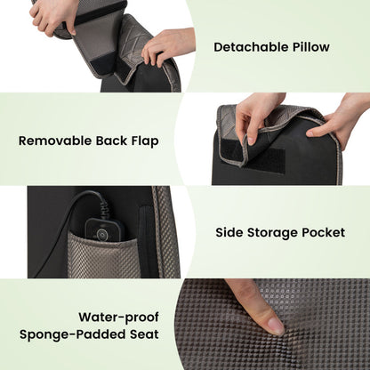 Therapeutic Massage Chair Pad with Soothing Heat and Invigorating Vibration