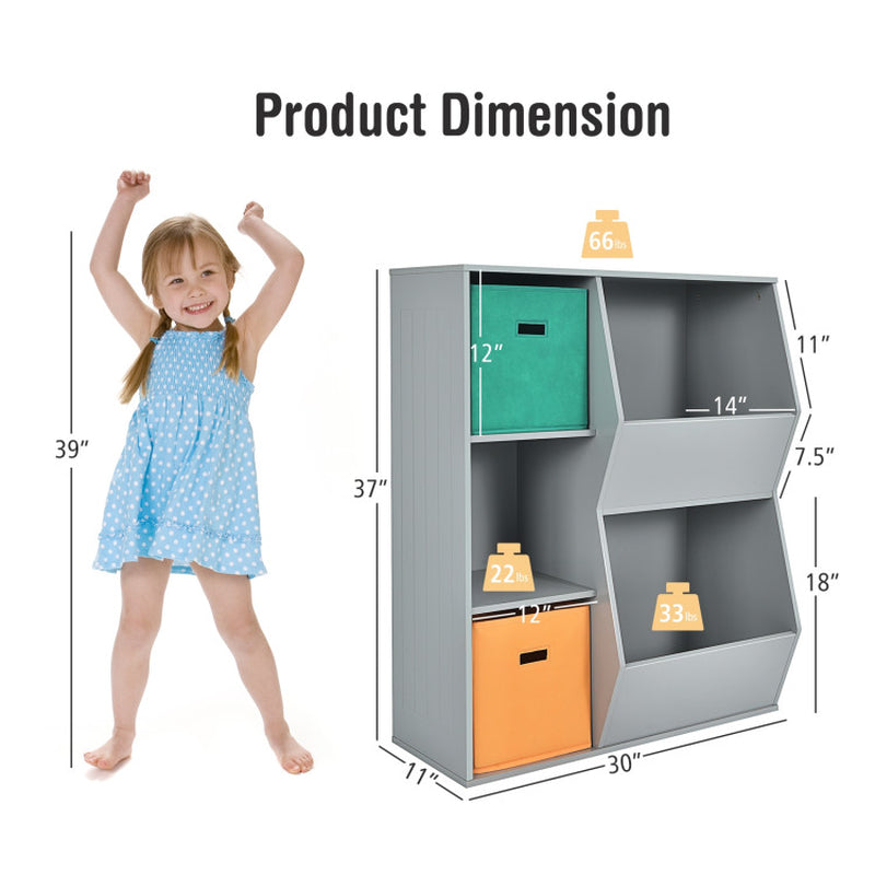 Children's Toy Storage Cabinet Shelf Organizer