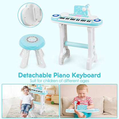 Children's 37-Key Electronic Piano Keyboard Playset