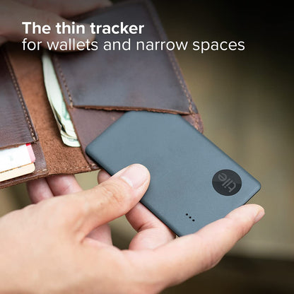 1-Pack Ultra-Sleek Bluetooth Tracker, Premium Wallet and Item Locator with, 250 Ft. Range, Water-Resistance, Compatible with iOS and Android Devices