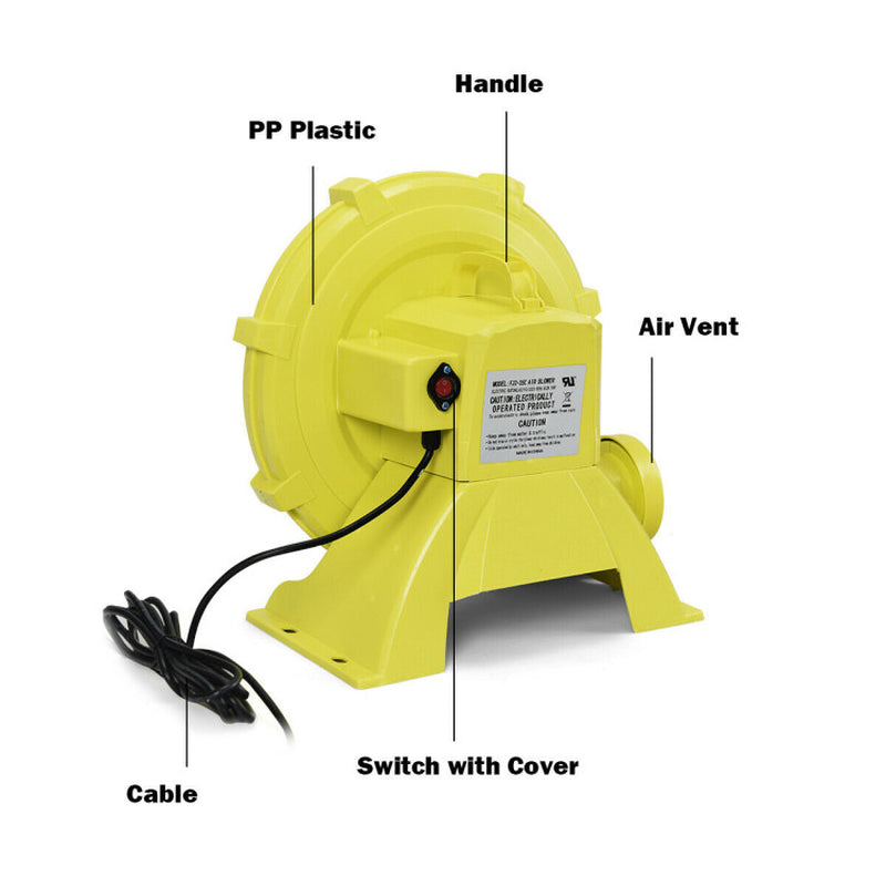 High-Power 950W 1.25 HP Air Blower Pump Fan for Inflatable Bounce House