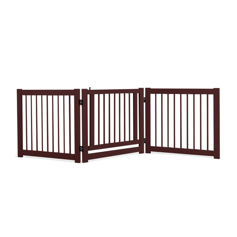 "Premium 24 Inch Folding 3 Panel Wood Dog Fence with Customizable Configuration"