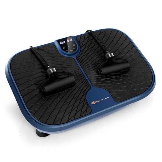 Compact Vibration Fitness Plate Machine with Remote Control and Resistance Bands